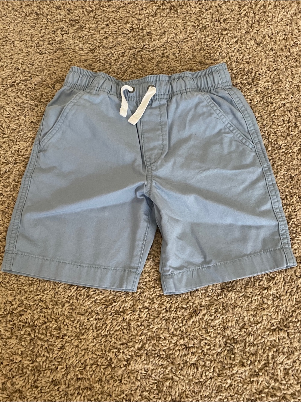 Hanna Andersson Boy’s Pale Blue Drawstring Cotton Shorts